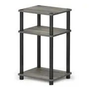 Furinno 3-Tier Turn-N-Tube End Table, Side Table, Night Stand, No Tools Needed