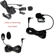 Universal Car Mic Microphone Fits 3.5mm and 2.5mm Bluetooth Enabled Stereo Audio