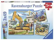 Ravensburger Puzzle 3 x 49pc - Construction Vehicle