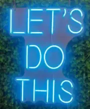 Let's Do This Flex LED 24"x19.3" Neon Sign Light Lamp Bedroom Room With Dimmer