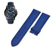 FS5061 22mm Blue Leather Watch Strap For Fossil