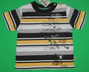 12 12m NWT Pumpkin Patch CAR YARD Yellow Black Striped SHIRT Top Boys