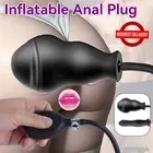 Inflatable Anal Vibrator Butt Plug Male Prostate Massager Sex Toy For Men Women