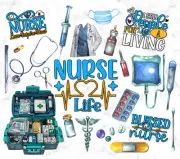 NURSE LIFE i STAB PEOPLE FOR A LIVING COMPUTER MOUSE PAD 9 x 7 OR HOT PAD