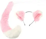 [ANDRESLAD] 1 Set Accessory Set Party Headband Animal Ear Hairband Cosplay Headdress Child Stage Headband Hairband Plush Animal Tails Party Supplies Costume Accessory Party Prop