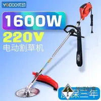 在飛比找Yahoo!奇摩拍賣優惠-220v家用大功率交流電動割草機草坪除草機打草機插電式園林剪