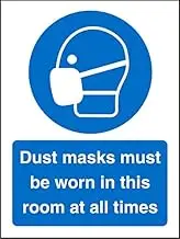 Seco Dust Masks Must Be Worn in This Room at All Times Sign, 200mm x 300mm - 1mm Semi Rigid Plastic