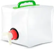 AIMALL Collapsible Water Container with Spigot, Portable Folding Water Carrier for Camping, PVC Material, Available in 1.32-5.28 Gallons