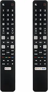 (Pack of 2) RC802NU YAI1 GRC802N RC802N YAI2 Replacement TV Remote Control for TCL FFALCON LED 4K UHD HDR Smart Android TVs with Netflix Shortcut Key Fit 65C2US 75C2US 43P20US 55UF1, 65UF1, 50UF1