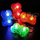 HOT Plastic LED Pet Dog Collar Tag Lights in Bone Shape Glow in The Dark Dog Up