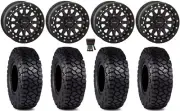 System 3 SB-6 15" Wheels Black (4+3) 30" Intersect Tires Can-Am Maverick X3