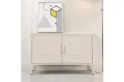 Artiss Buffet Sideboard Metal Cabinet - BASE White
