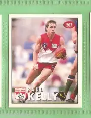 1996 AFL SELECT STICKER #207 PAUL KELLY, SYDNEY SWANS