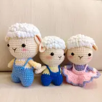 在飛比找蝦皮購物優惠-三羊開泰 羊年 羊娃娃 全家福 毛線 娃娃 勾針 編織 道具