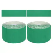 2Pcs 3.9inch x 131.2ft Bulletin Board Border, Dark Green (1.3mm)