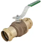 Viega 79943 1-1/2" ProPress Bronze Full Port Ball Valve w/ Lockable Metal Handle