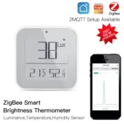 Tuya Zigbee Smart Brightness Thermometer Real-time Light Sensitive Smart Home Te