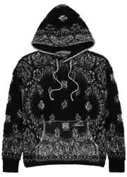 Amiri Bandana Hooded Brushed-knit Jumper - Black - M M