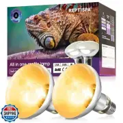 Heat Lamp Bulb, 100 Watt Pack of 2 Full Spectrum UVA UVB Reptile Heat Bulb, B