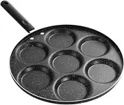 Mini Pancake Pan 7-Hole Egg Frying Nonstick Round Pancakes Maker Griddle for Kitchen