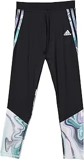 [adidas] Girl's D2M Piced Print Tights (Big Kids) Black LG (14 Big Kids)