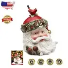 Vibrant Holiday Santa Cookie Jar - Decorative Storage for Cookies and Treats