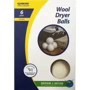 Korbond Wool Dryer Balls 6 pack