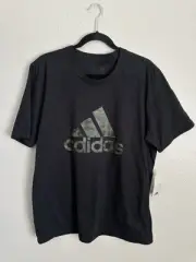 Adidas Shirt Men's Size Large Camouflage GT Print Black Pullover Top 100% Cotton