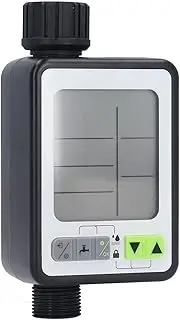 Diyeeni Sprinkler Timer, Digital Irrigation Hose Water Timer with Rain Delay, 3.2 Inch Screen Digital Irrigation System for Plant Yard Lawn Outdoor