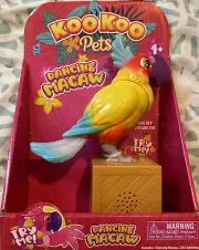 KOO KOO PETS Maximillian The Dancing Macaw TALKING SINGING BIRD Electronic Pet