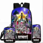 Backpack Lunch Bag Stationery Bagthree-piece Student Schoolbag Fortnite-1-9q High Quality high quality D