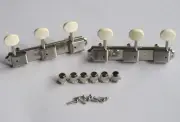 Nickel w/ Aged White 3 per side 3x3 on Plate Vintage Guitar Tuning Keys Tuners