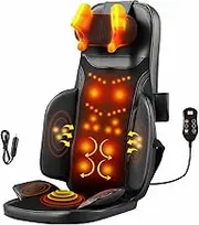 Homasa Full Body Shiatsu Massage Cushion with Heating, Vibration - Massager Chair Pad for Neck, Back, Waist, Thighs & Feet