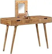 Dressing Table 112x45x76 cm Solid Mango Wood,Bedroom Dressing Tables 22.98KG-247700