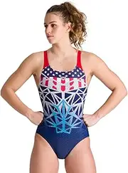 [arena] Women's Palm Print Swim Pro Back MaxLife One Piece Swimsuit