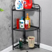 3-Tier Corner Shelf Stand Metal Wire Corner Shelving Display Unit Storage Rack