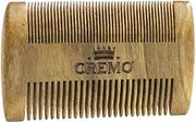 CREMO - Premium Beard Comb For Men | 100% Natural Wood With Woody Fragrance
