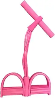 Pedal Exerciser Resistance Bands Sit-Up Weight Loss Fitness Equipment Sports Foot Chest Pull Up Leg Latex Rope Pedal Tension Trainer Sport Gym Foot Pedal Exerciser (Size : Pink)