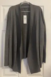NWT $378 Eileen Fisher Wool/Yak/Alpaca Lush Merino Alpaca Melange Cardigan L XL