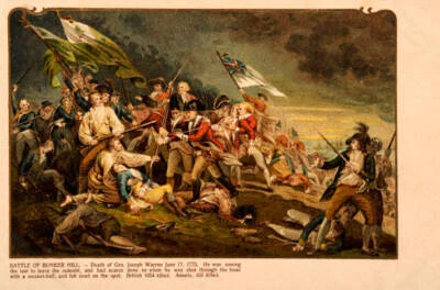 The Batte Of Bunker Hill And The Death Of General Joseph Warren Old Photo