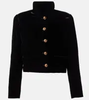[Loro Piana] Loro Piana Stephanie velvet jacket AU 6 black