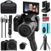 64MP Digital Camera for Photography, 4K Vlogging Camera for YouTube with 3’’ ...