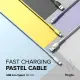 【Ringke】USB A 轉 Type-C Fast Charging Pastel Cable 粉彩快速充電傳輸線－2M 紫 藍 白 黃(Rearth快充)