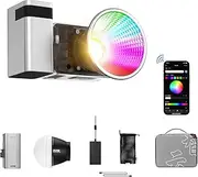 Zhiyun Molus X60 Combo 60W RGB Video Light,2700-6500K TLCI 98 HSI Mode Support PD Fast Charging Bluetooth App Control for Studio Photography