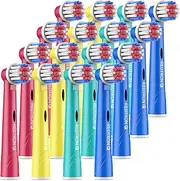 REDTRON - Kids Toothbrush Heads for Oral B, Toothbrush Heads for Oral B Deep and Precision Cleaning, Multicolor Electric Brush Heads for Kids (Pack of 16)