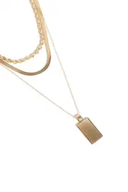[PUP38] Amber Necklace - Gold Gold