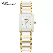 CHENXI Women Watch Rectangle White Wristwatch for Girls Ladies Office Watches