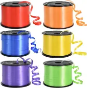 Rainbow Curling Ribbon-6 Assorted Colors Balloon Curling Ribbons Set-600 Yards B
