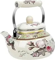 Ipetboom Enamel Teapot Capacity Kettle with Comfortable Handle Sturdy Boiling for Tea Lovers and Relaxation Classic Turkish Style Teapot