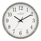 La Crosse Technology Wall Clock Atomic Analog Metal-Frame Silver 12 in. Height